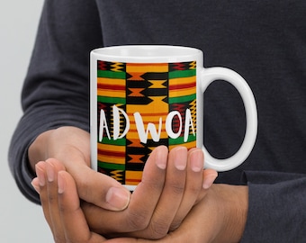 Adwoa, plain mug,wife, girlfriend, fiancee,gift, valentines day,birthday,engagement,wedding, anniversary, Ghanaian girl's name