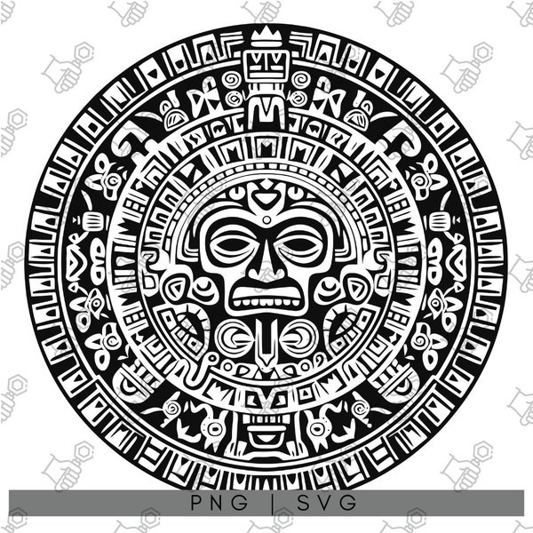 Aztec Calendar Svg Etsy Aztec Calendar Svg Etsy