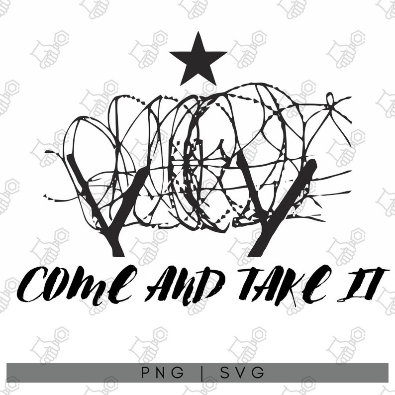 Texas Pride 'come and Take It' Barbed Wire Star, Bold Home Statement - Etsy