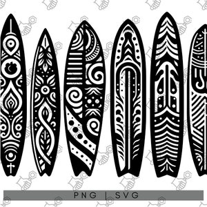Ultimate Surfboard Design Collection SVG, DXF, PNG, Clipart & Cricut