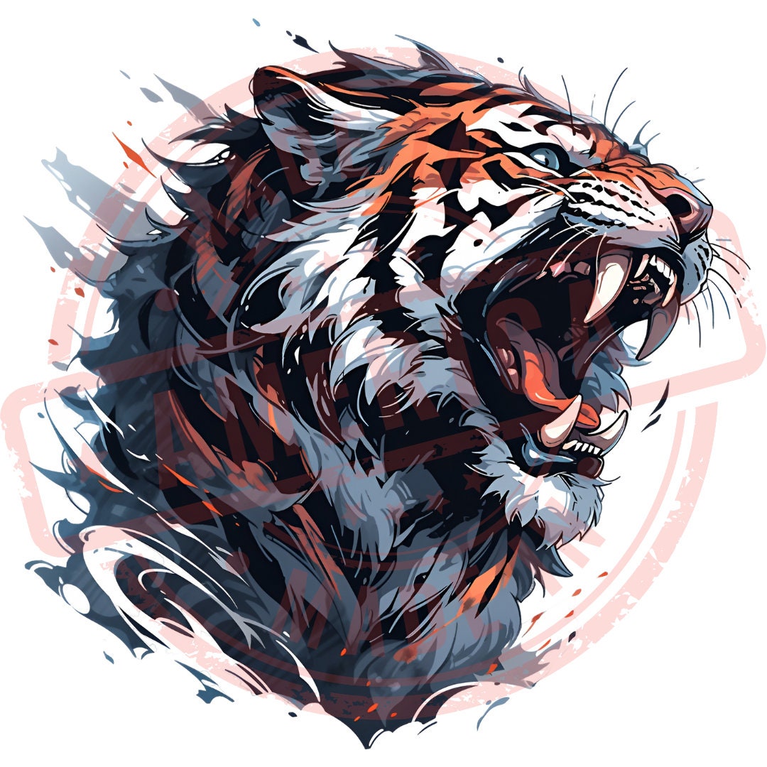 Japanese Tiger Wall Decor Digital Prints Bundle Printable Cricutready