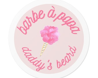 Barbe à Papa / &quot;Daddy&#39;s Beard&quot; French Vinyl Cotton Candy Sticker