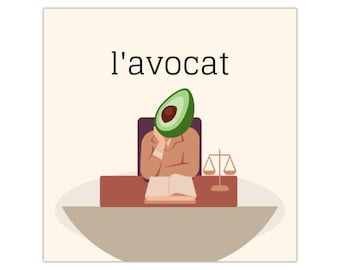 L&#39;avocat French Pun sticker