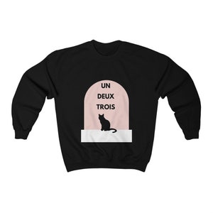 Un Deux Trois Cat French Pun Sweater
