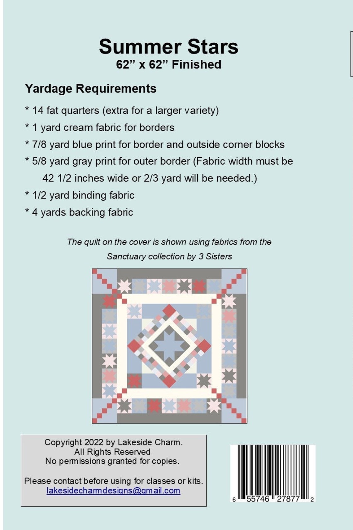 Summer Stars Quilt Pattern Etsy