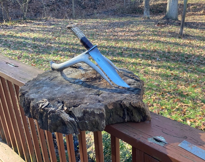 Hand Farrier Rasp Bowie With Leather Sheath. Etsy