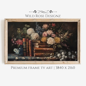 Art for Frame Tv Books, Samsung Art Tv Books, TV Artwork, TV Backdrop Pictures, Library Books Frame Tv, Dark Academia TV Art | TV0086