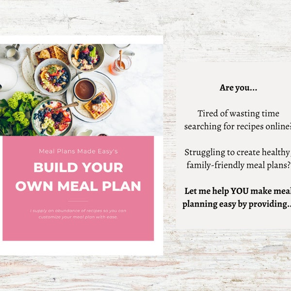 Customizable Clean Eating Meal Plan - Clean Eating Recipes - Easy to Prepare Healthy Recipes - Bonus Printable Meal Planner & Daily Trackers