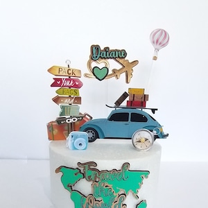 Traveler Cake Topper / Name Cake Topper