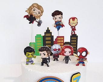 Adorno para tarta de Los Vengadores/ Los Vengadores