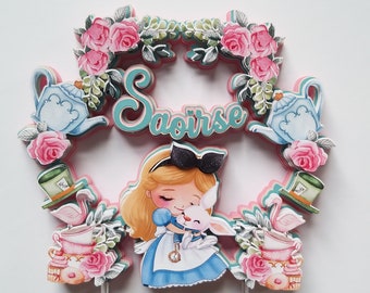 Alice Cake Topper / Cake Topper / Nome Cake Topper