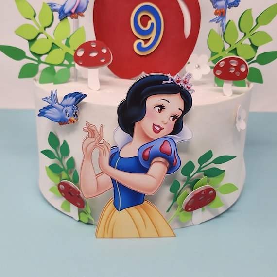 BESTZY Décorations Blanche-Neige - 44 Pièces Ballons, Bannière Et Cake Topper Pour Anniversaire Princesse