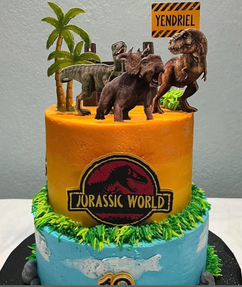 Jurassic World Cake Topper / Jurassic World / Dinosaurs Etsy