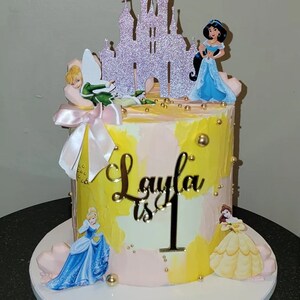 Personalized Princess Cake Topper, Birthday Party Decor - Etsy