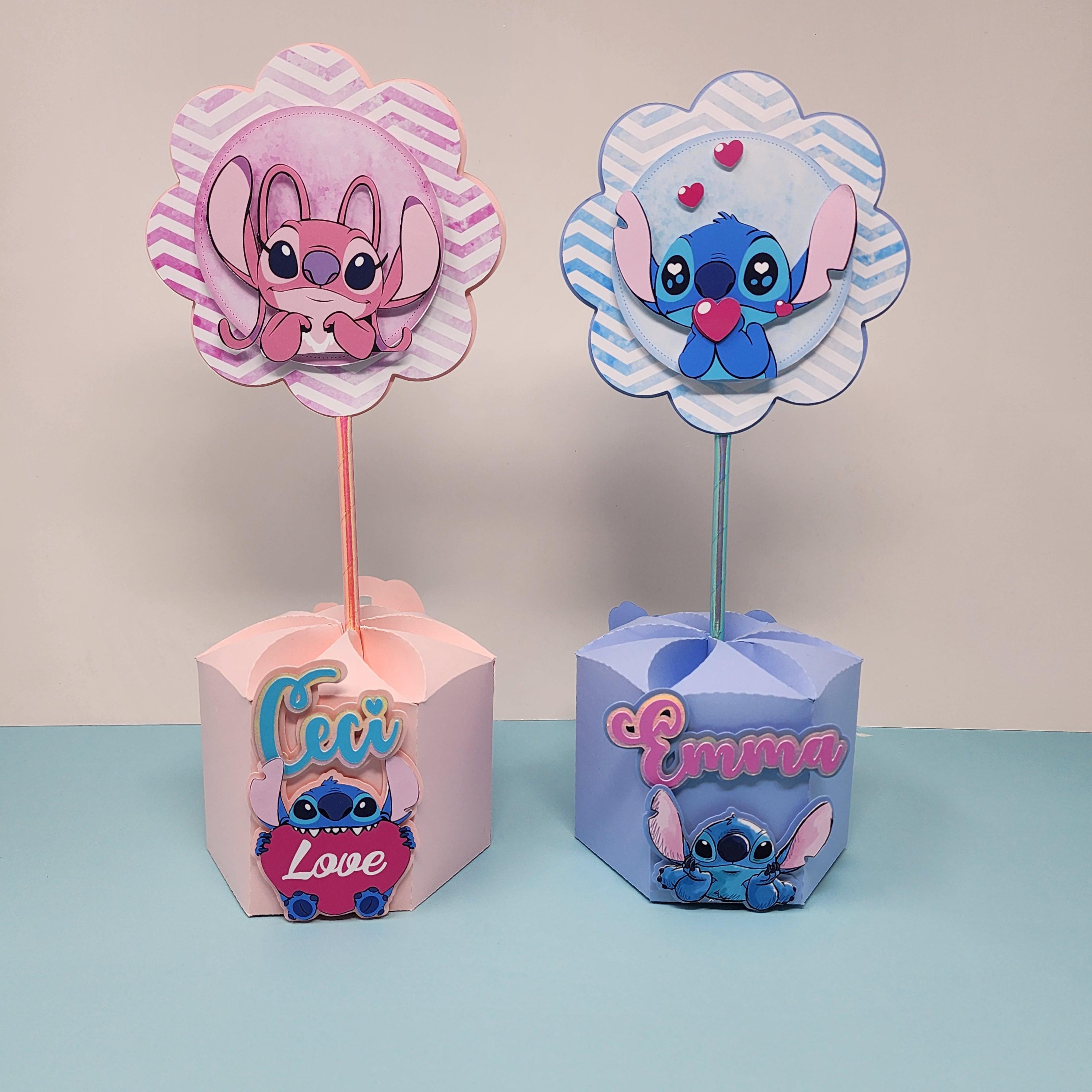 Stitch and Angel Party Decorations: Handmade Centerpiece, Cupcake ...