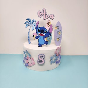 Topper na tort Stitch / Topper na tort Stitch Ice Cream w pastelowych kolorach