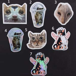 Cat Meme Sticker | Funny Cute Gifts for Kitty Lovers