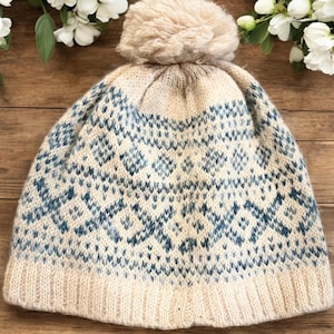 Fair Isle Baby Alpaca Hat