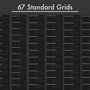 Cuadrículas de letras para Procreate: Sellos tipográficos, pinceles de perspectiva (Descarga instantánea) imagen 3