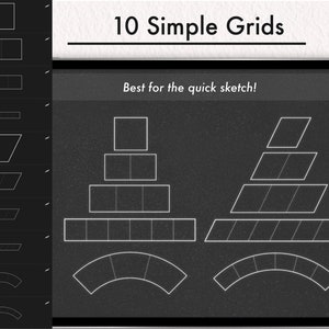 Cuadrículas de letras para Procreate: Sellos tipográficos, pinceles de perspectiva (Descarga instantánea) imagen 4