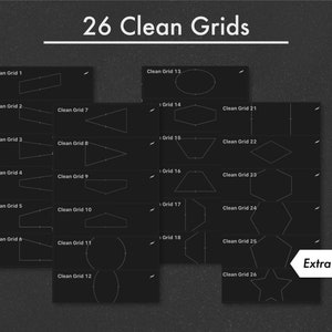 Cuadrículas de letras para Procreate: Sellos tipográficos, pinceles de perspectiva (Descarga instantánea) imagen 7