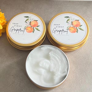 Grapefruit Body Cream/Botanical Non-Greasy Body Cream/Moisturizing Cream for Smooth Skin/Christmas Gift Idea
