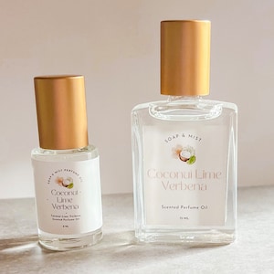 Coconut Lime Verbena Perfume Oil/Paraben and Phthalate Free Perfume/Roll On