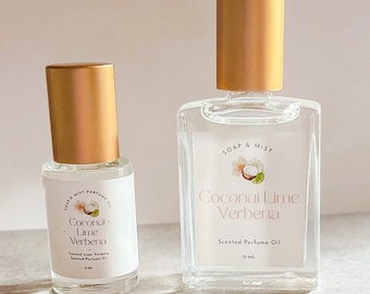 Coconut Lime Verbena Perfume Oil/Natural Perfume/Roll On