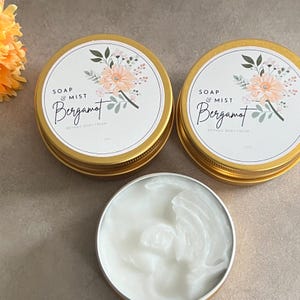 Bergamot Body Cream/Botanical Non-Greasy Body Cream/Moisturizing Cream for Smooth Skin/Christmas Gift Idea