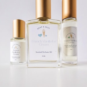 French Vanilla Ice Cream Perfume Oil/Botanical Fragrance Blend Perfume/Roll On