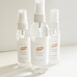 Lemon Crème Body Mist, Body Spray, Fragrance Mist, Birthday Gift