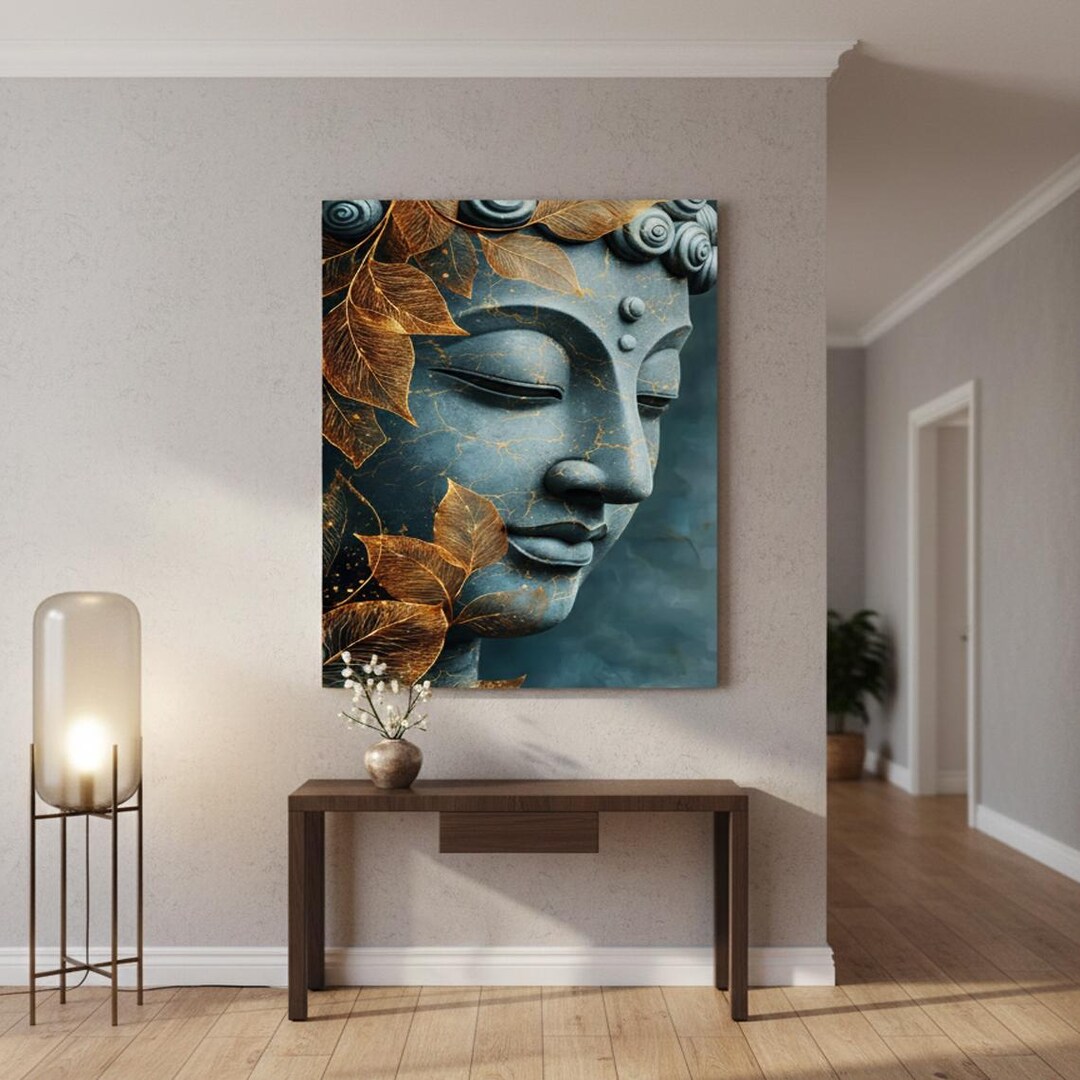 Gold Leaf Buddha Art Print, Zen Meditation Poster (digital Download) - Etsy