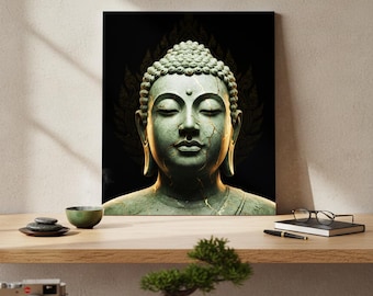 Buddha Wall Art Printable, Zen Meditation Art, Spiritual Buddhist Decor, Digital Download
