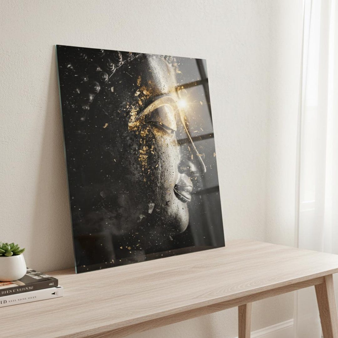 Gold Leaf Buddha Portrait Art, Sacred Zen Decor (digital Download) - Etsy