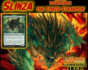 Slinza, the Spiked Stampede MTG EDH Commander Deck! Gruul Beast!