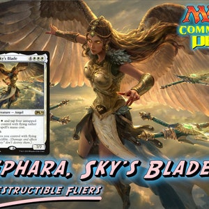 Sephara, Sky's Blade MTG EDH Commander Deck, Indestructible Angels!