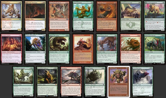 Slinza, the Spiked Stampede MTG EDH Commander Deck! Gruul Beast! - Etsy