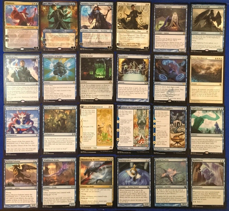 EDH Elminster Custom Commander Deck Azorius Scrying Etsy