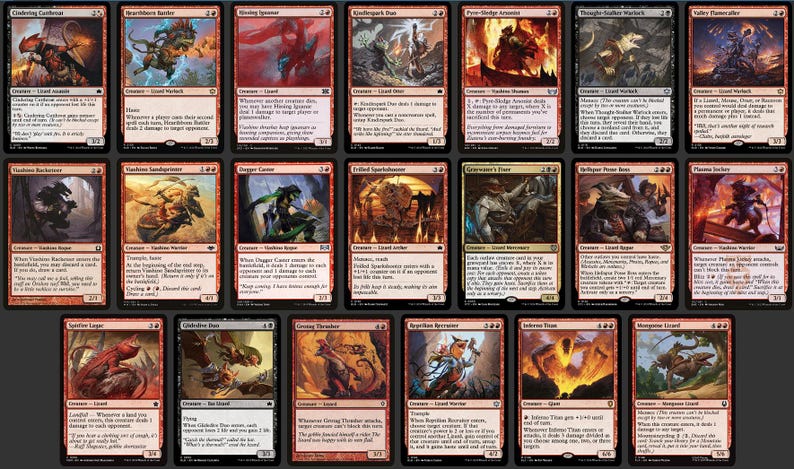 Gev, Scaled Scorch MTG EDH Commander Deck, Rakdos Lizard Outlaws! zdjęcie 8