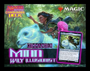 Minn, Wily Illusionist MTG EDH Commander Deck! Mono Blue