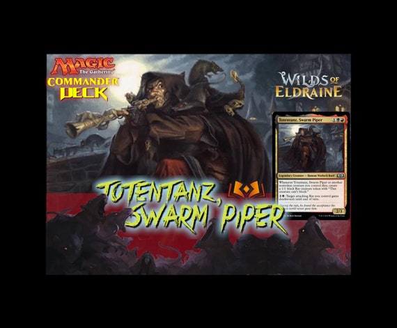 Totentanz, Swarm Piper MTG EDH Custom Commander Deck, Rat Tribal 0407