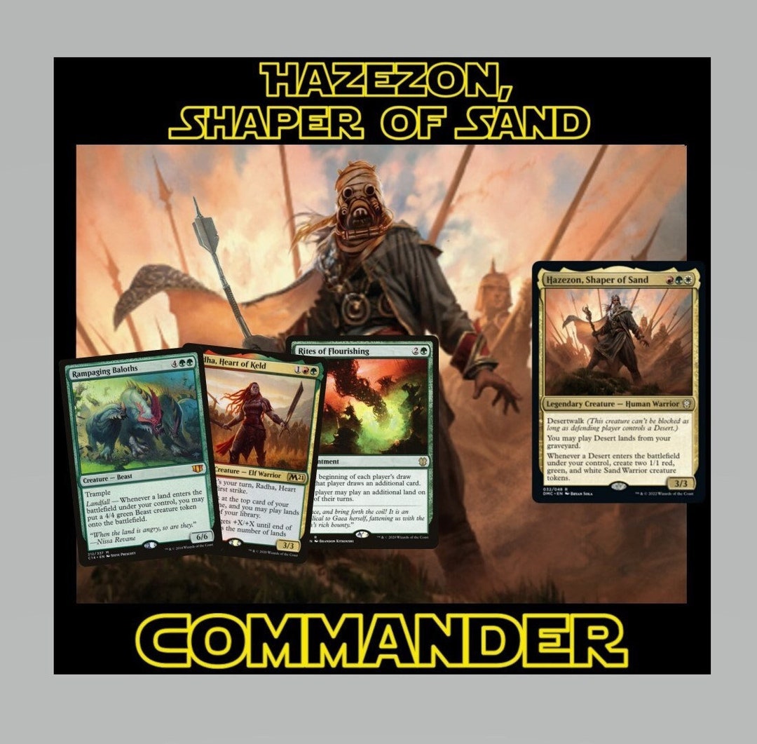 EDH Hazezon Shaper of Sand Custom Commander Deck Desert Etsy