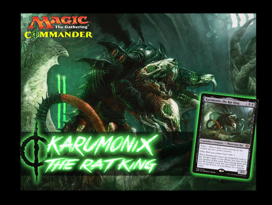 Karumonix Rat King Deck Karumonix, The Rat King Commander Deck  MTG Rat  Tribal EDH Deck, Near Mint Condition Magic The Gathering Rat King
