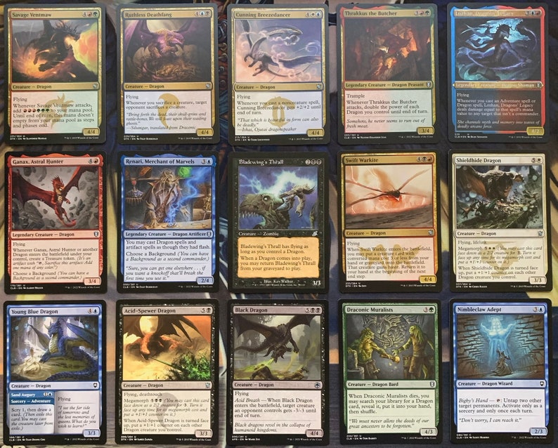 EDH TIAMAT Magic the Gathering Commander Deck Dragon Tribal Etsy