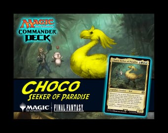 chocobo deck mtg commander MTG Commander Deck Choco, Seeker of Paradise 100 Magic Cards EDH Final  Fantasy Birds Chocobo main image 1