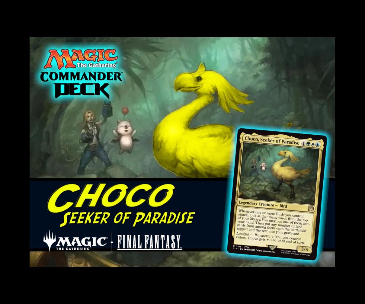 Choco, Seeker of Paradise MTG EDH Commander Deck, Bant Lands!