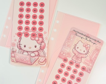 Savings Challenge Bundle | Hello Kitty | Savings Challenges | All about Hello Kitty | Budgeting | A6 Cash Envelopes