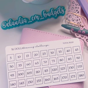 5 Dollar Savings Challenge | Reusable Laminated Challenge | Zipper Cash Envelopes