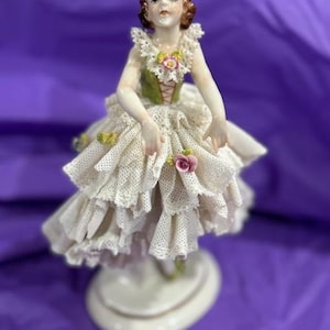 Antique German Volkstedt Porcelain Ballerina Figurine