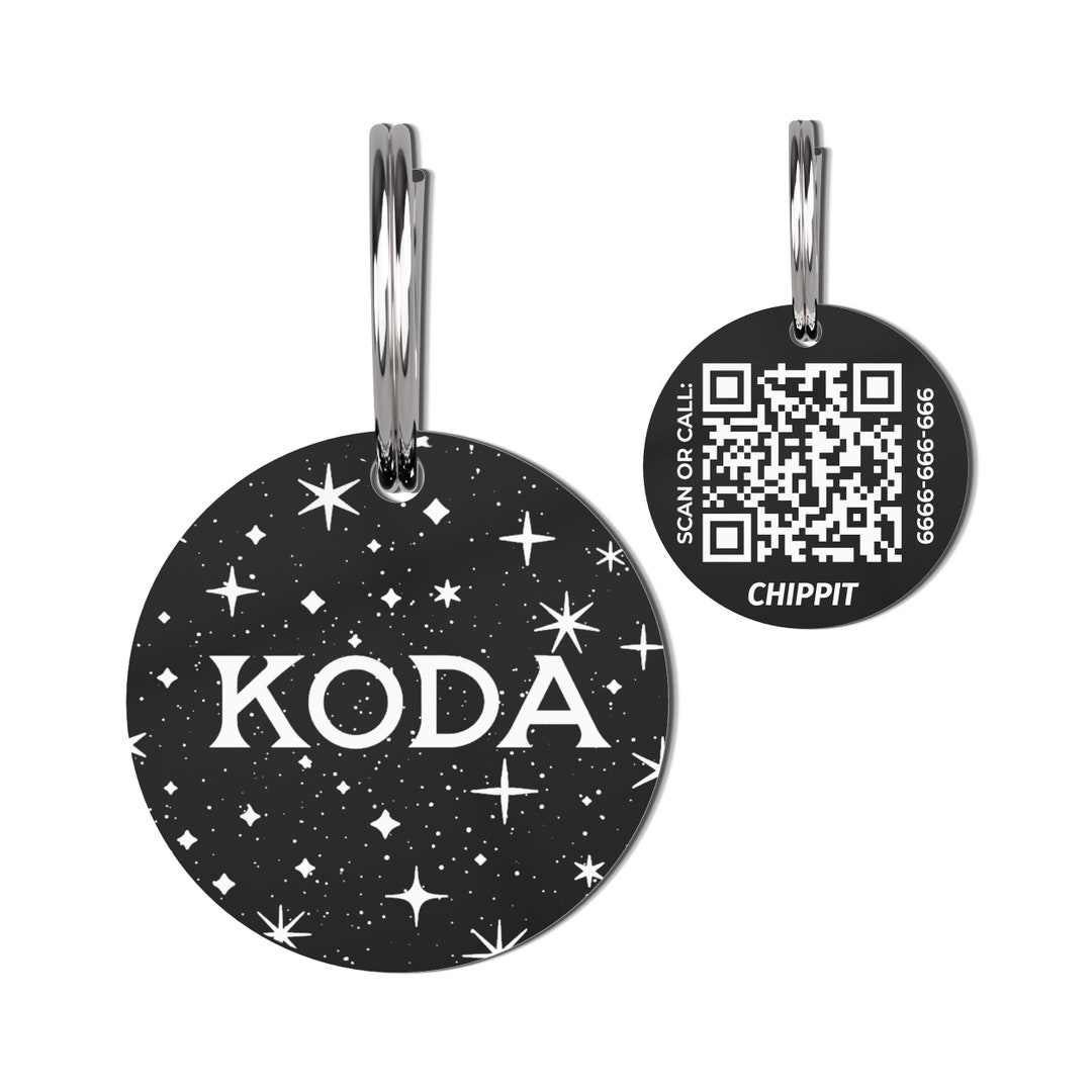 Stainless Steel Personalized Pet ID Tag With QR Code Online Profile stainless-steel-personalized-pet-id-tag-with-qr-code-online-profile